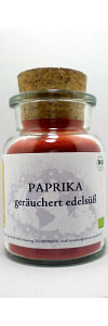 Paprika geräuchert edelsüß Bio im Korkenglas